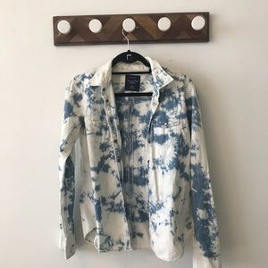 *CLEARANCE SALE* Bleached Denim Western Shirt